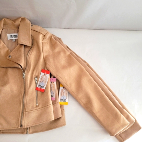 NWT BB Dakota by Steve Madden Ladies Vegan Suede Moto Jacket - Picture 10 of 15
